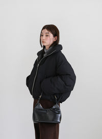 チェックスタンドカラーショートダウン