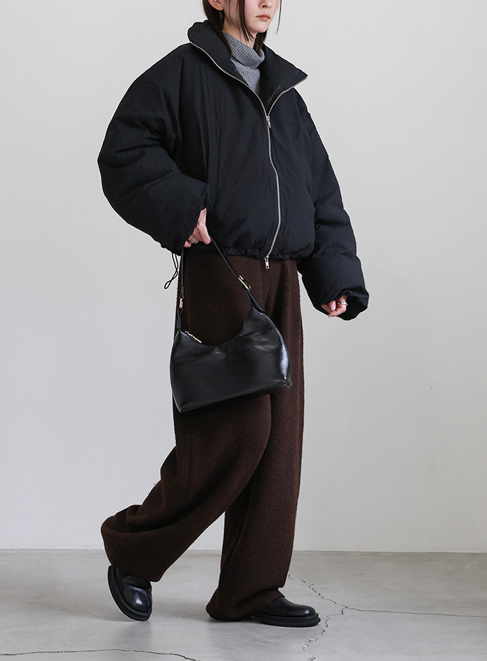 チェックスタンドカラーショートダウン