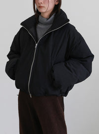 チェックスタンドカラーショートダウン