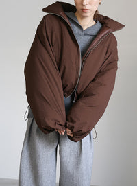 チェックスタンドカラーショートダウン