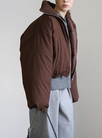 チェックスタンドカラーショートダウン