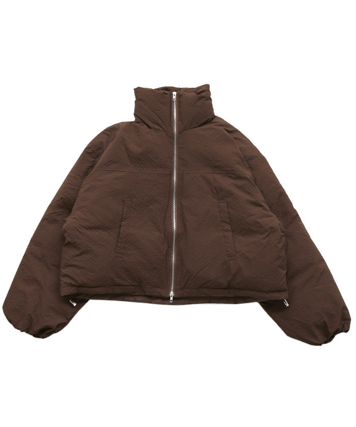 チェックスタンドカラーショートダウン