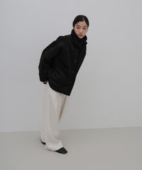 フェイクムートンミドル丈コート