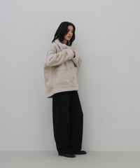 フェイクムートンミドル丈コート
