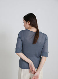 シアーテレコボタンアップトップス