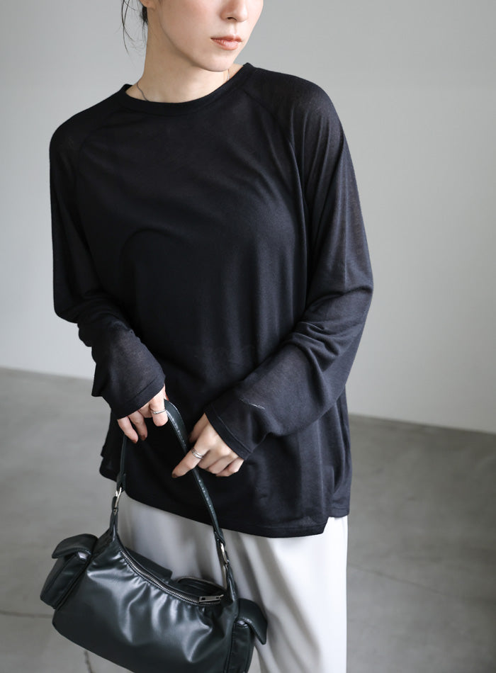 シアーラグランロングスリーブTシャツ – SELECT MOCA
