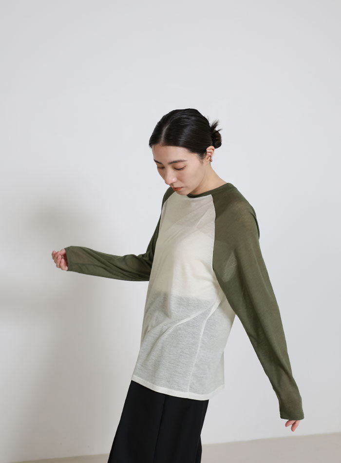 シアーラグランロングスリーブTシャツ – SELECT MOCA