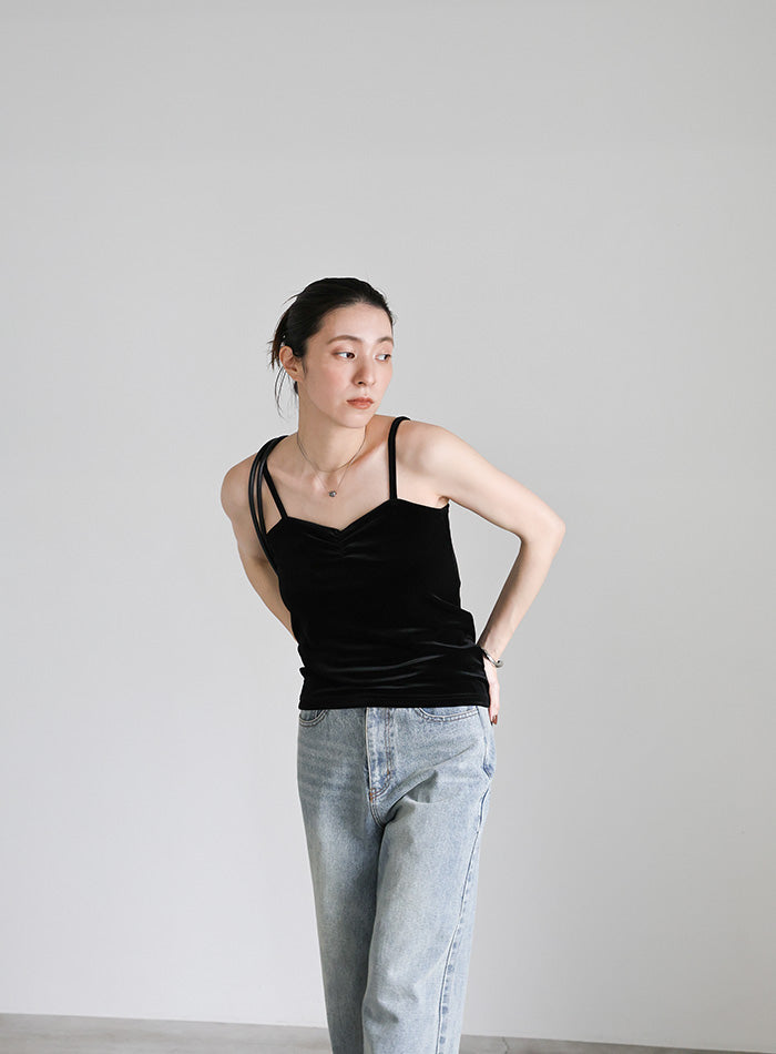 ベロアカップ付きキャミソール【SALE】