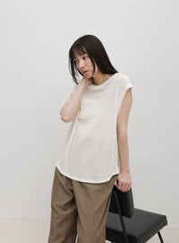 シアーフロッキーフレンチスリーブトップス