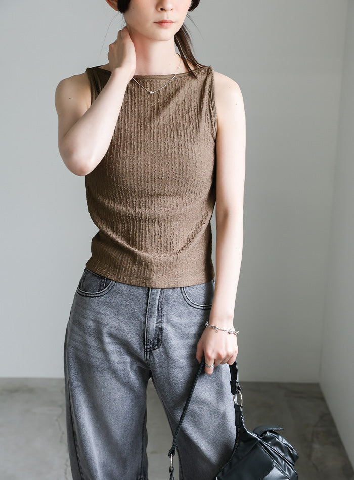 ワッシャーノースリーブトップス【SALE】 – SELECT MOCA