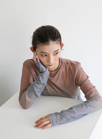 グラデーションパワーメッシュトップス
