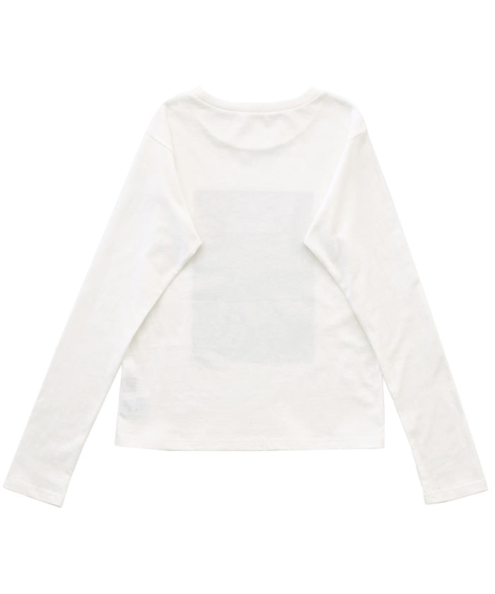 箔プリントロングTシャツ