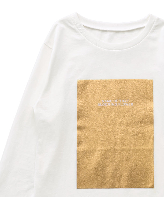 箔プリントロングTシャツ