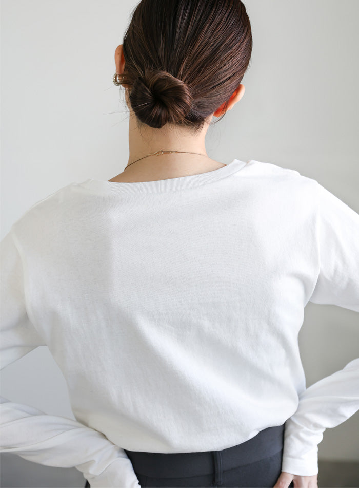 箔プリントロングTシャツ