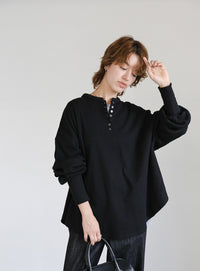 サーマルヘンリーネックビッグロンT