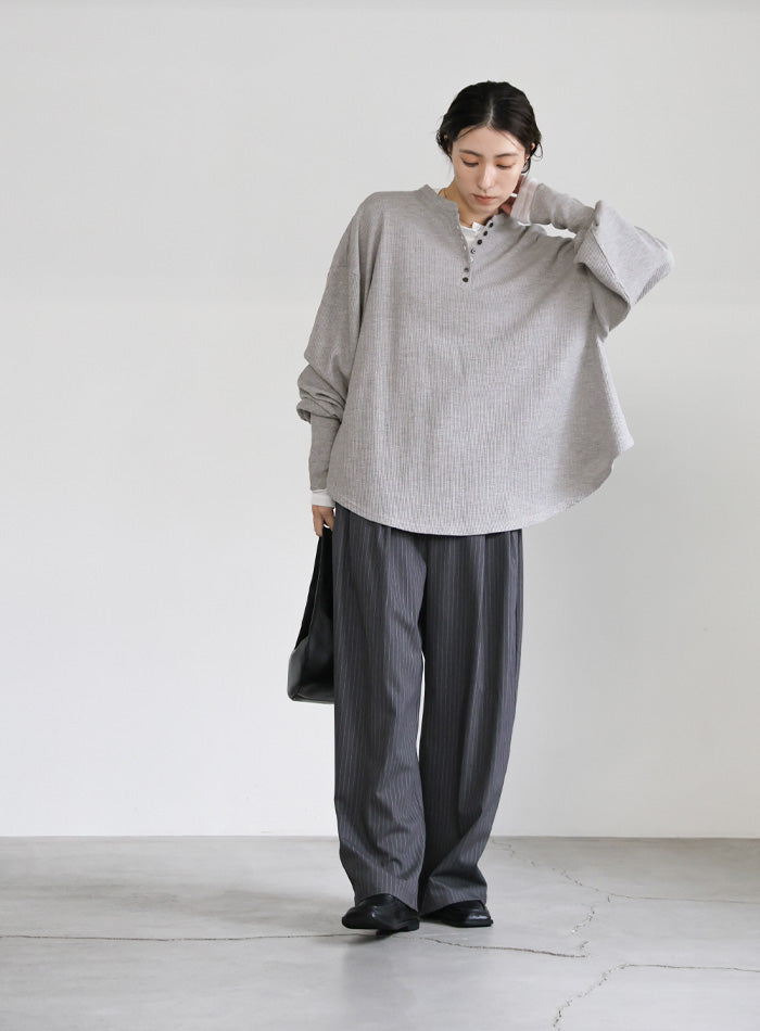 サーマルヘンリーネックビッグロンT