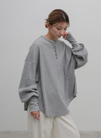 サーマルヘンリーネックビッグロンT