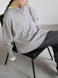 サーマルヘンリーネックビッグロンT