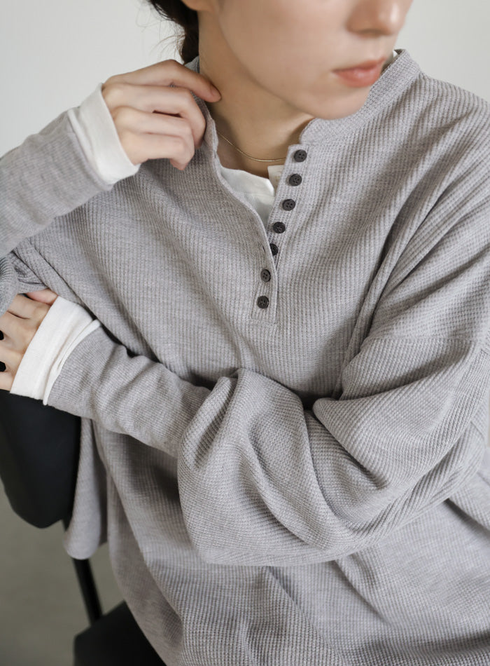 サーマルヘンリーネックビッグロンT