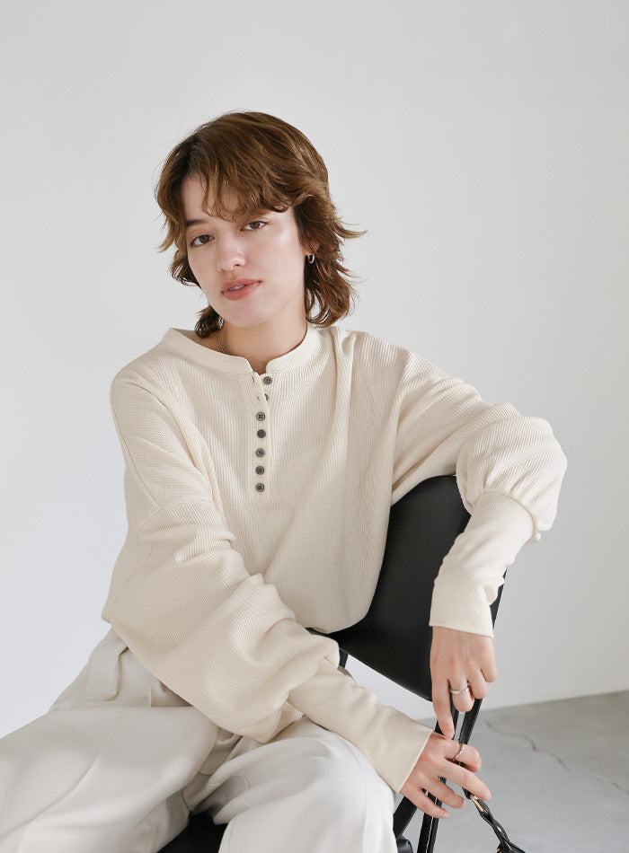 サーマルヘンリーネックビッグロンT