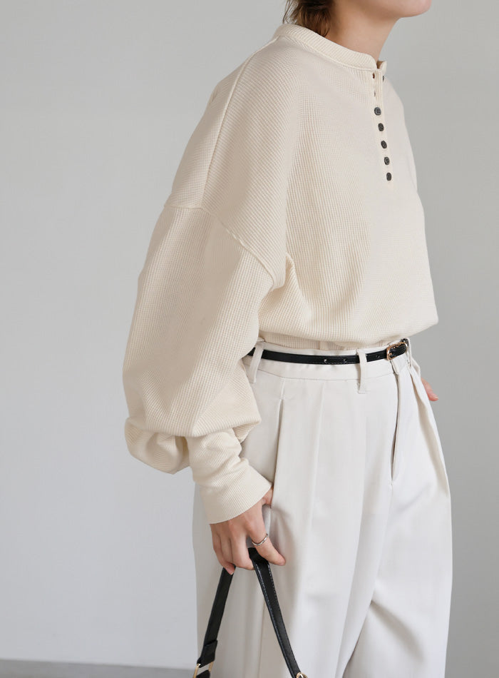 サーマルヘンリーネックビッグロンT