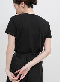 ソフトタッチシンプルデイリーTシャツ