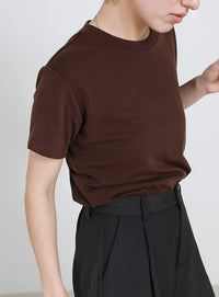 ソフトタッチシンプルデイリーTシャツ