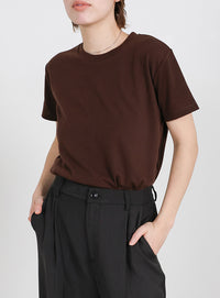 ソフトタッチシンプルデイリーTシャツ