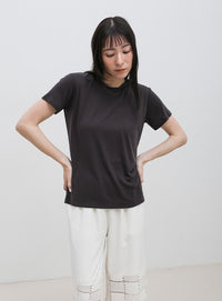 ソフトタッチシンプルデイリーTシャツ