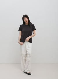 ソフトタッチシンプルデイリーTシャツ