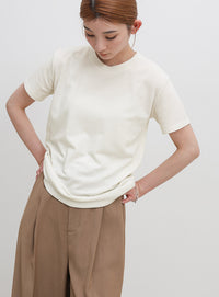 ソフトタッチシンプルデイリーTシャツ