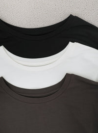 【UV CUT】フィンガースリーブクルーネックロングTシャツ