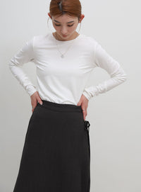 【UV CUT】フィンガースリーブクルーネックロングTシャツ