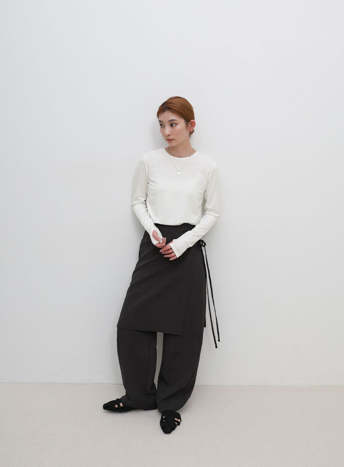 UV CUT】フィンガースリーブクルーネックロングTシャツ – SELECT MOCA