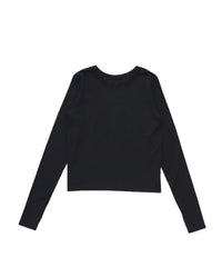 【UV CUT】フィンガースリーブクルーネックロングTシャツ