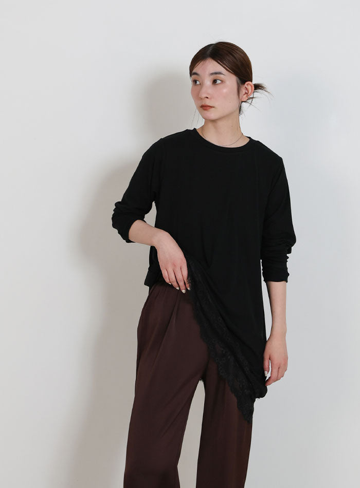 アシメレースヘムトップス – SELECT MOCA