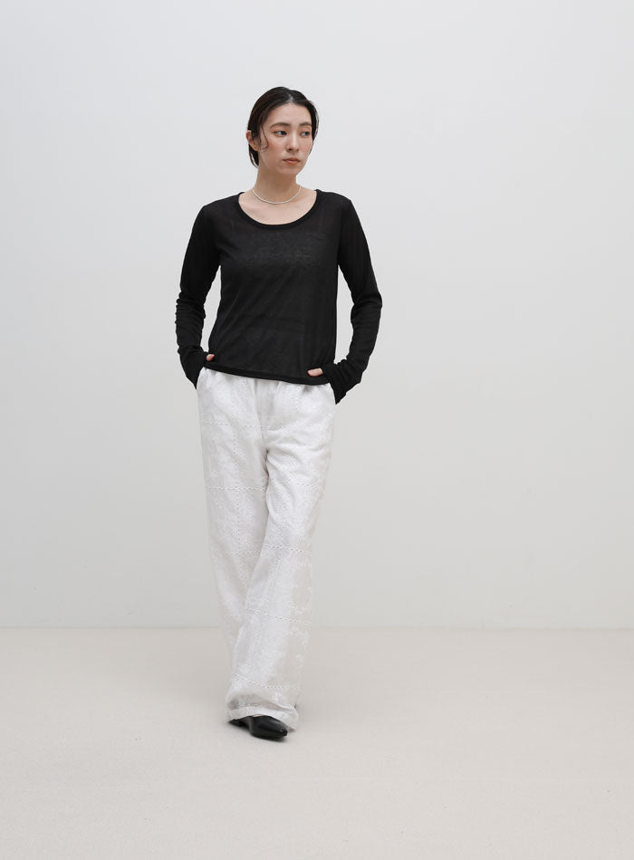 ラウンドネックシアートップス – SELECT MOCA