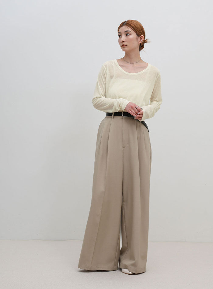 ラウンドネックシアートップス – SELECT MOCA