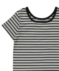 2WAYドライタッチマルチボーダーコンパクトTシャツ