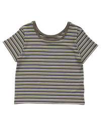 2WAYドライタッチマルチボーダーコンパクトTシャツ