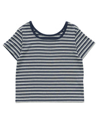 2WAYドライタッチマルチボーダーコンパクトTシャツ