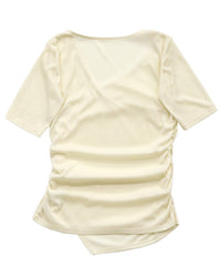 ドレープカシュクールシアーTシャツ