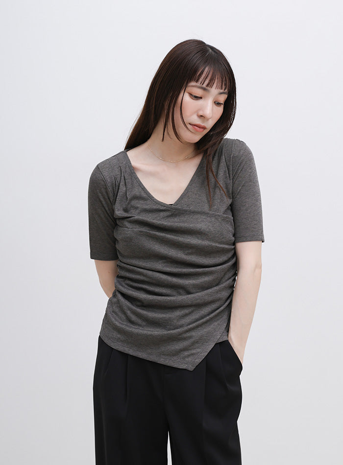 ドレープカシュクールシアーTシャツ – SELECT MOCA