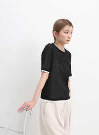 シアーテレコレイヤードＴシャツ