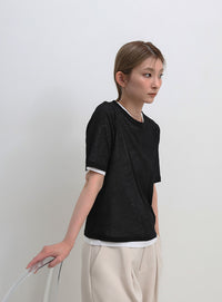 シアーテレコレイヤードＴシャツ