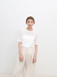 シアーテレコレイヤードＴシャツ
