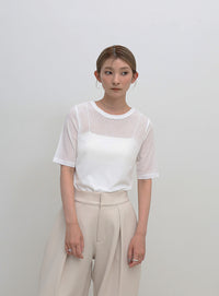 シアーテレコレイヤードＴシャツ