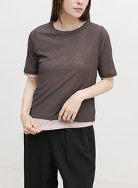 シアーテレコレイヤードＴシャツ