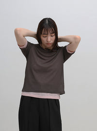 シアーテレコレイヤードＴシャツ