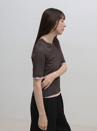 シアーテレコレイヤードＴシャツ